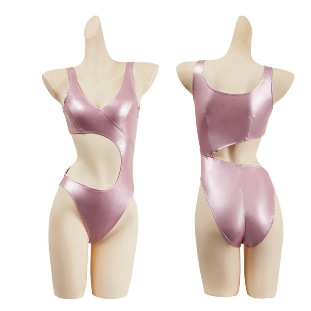 The Substance Sue Metallic Pink Cut-out One Piece